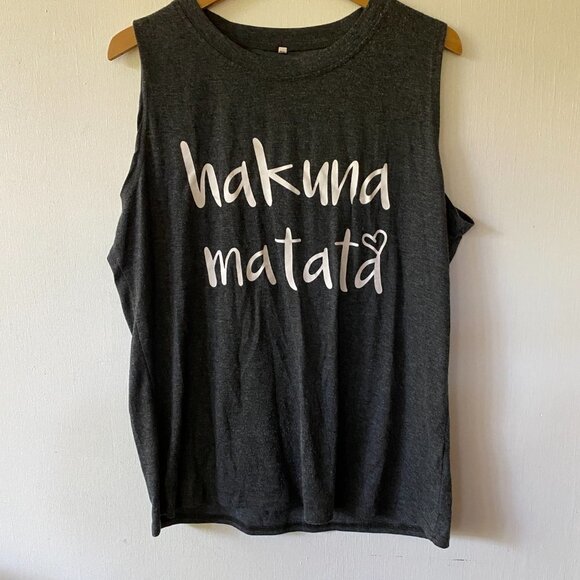 Disney Sayings Sleeveless T-shirt Lot Womens XL Unbranded Hakuna Matata Dream - Picture 2 of 13